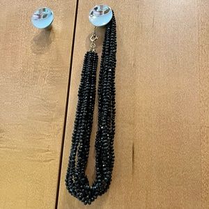 LOFT Black Beaded Choker